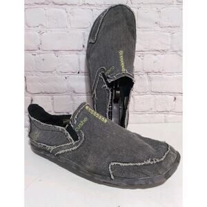 Cushe Surf Slipper Loafers Shoes Mens 11 Black Canvas Slip On Lightweight Casual